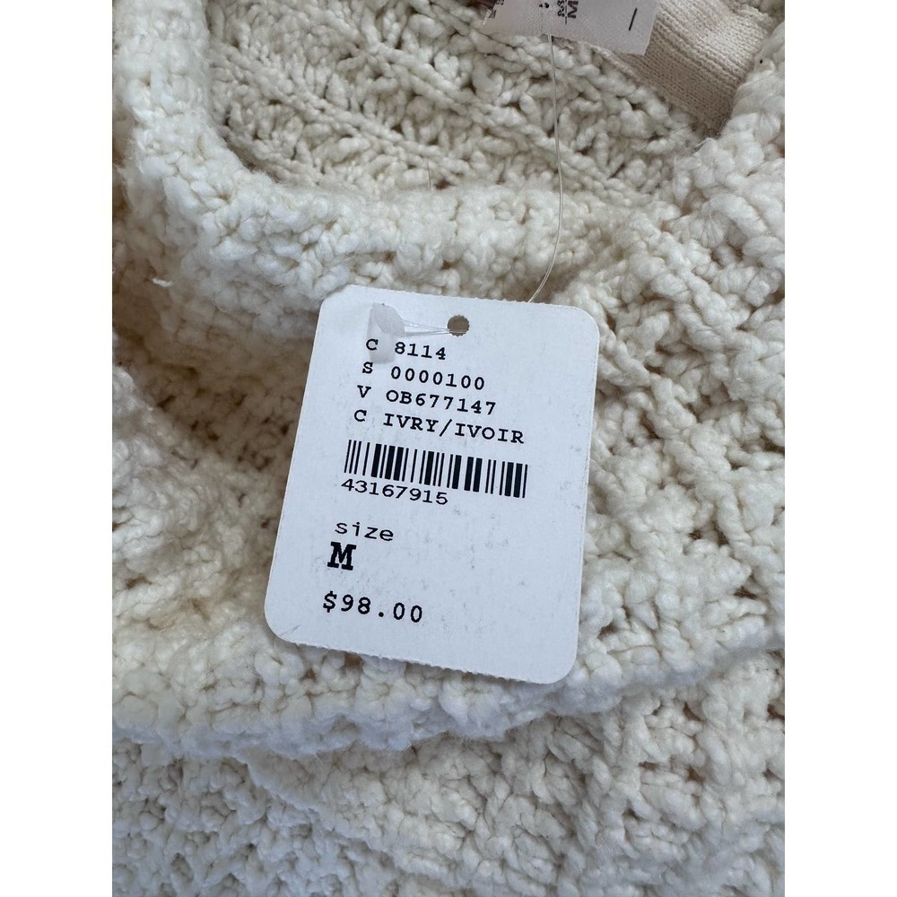 NWT free people ivory sky scraper pull over high low knitted vest - Picture 5 of 9